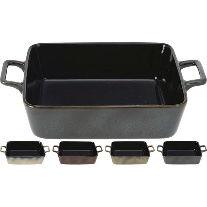 Compra BANDEJA CON ASAS STONEWARE 23,5 X 15 X 6 CM - SURTIDA IMPORT Q51200080 al mejor precio