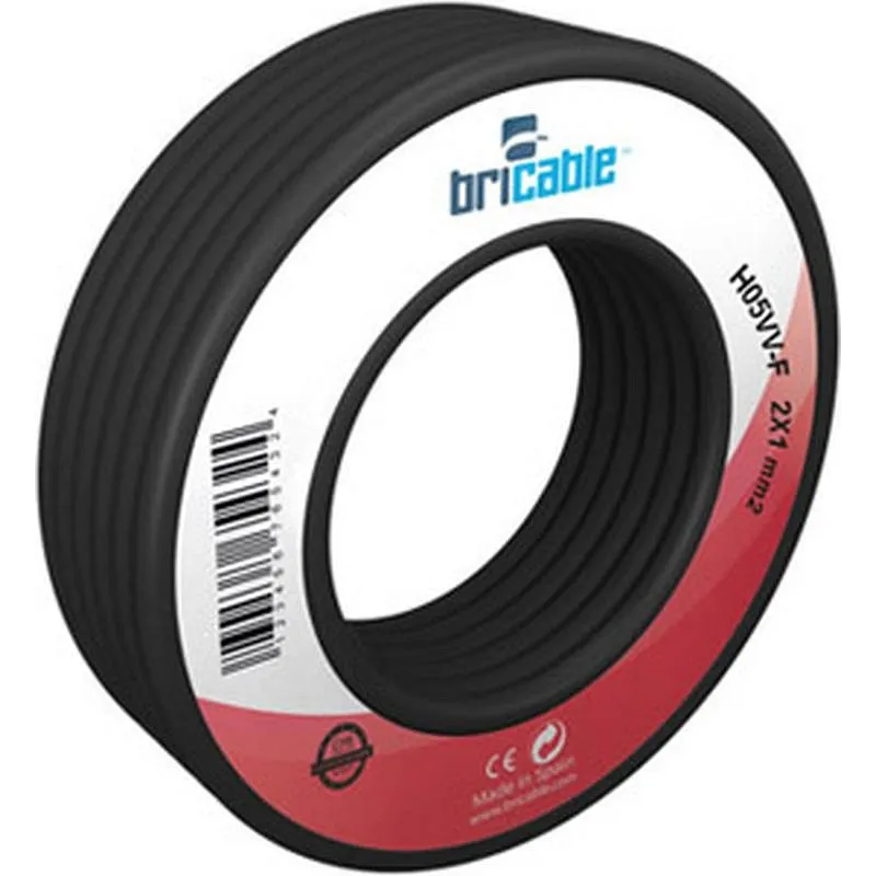 Compra CABLE MANGUERA REDONDA 2 X 1,5 MM 5MT NEGRO BRICABLE 1002001MRBR005 al mejor precio
