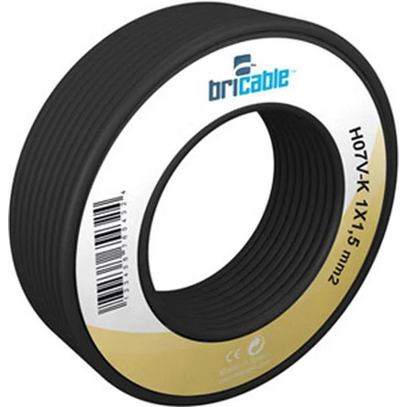 Compra CABLE UNIPOLAR FLEXIBLE 1 X 2,5 MM 25MT NEGRO BRICABLE 131N002MRBR025 al mejor precio