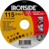 Compra DISCO CORTE 2 EN 1 PARA METAL Y ACERO INOX diametro 115 X 2,5 X 22 MM IRONSIDE 241415 al mejor precio