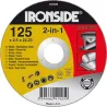 Compra DISCO CORTE 2 EN 1 PARA METAL Y ACERO INOX diametro 125 X 2,5 X 22 MM IRONSIDE 241425 al mejor precio