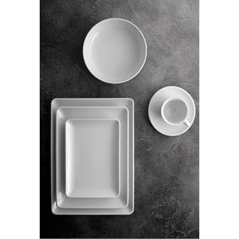 Compra BANDEJA PORCELANA PEARL BLANCA RECTANGULAR 17 X 23 CM NON 9004413 al mejor precio