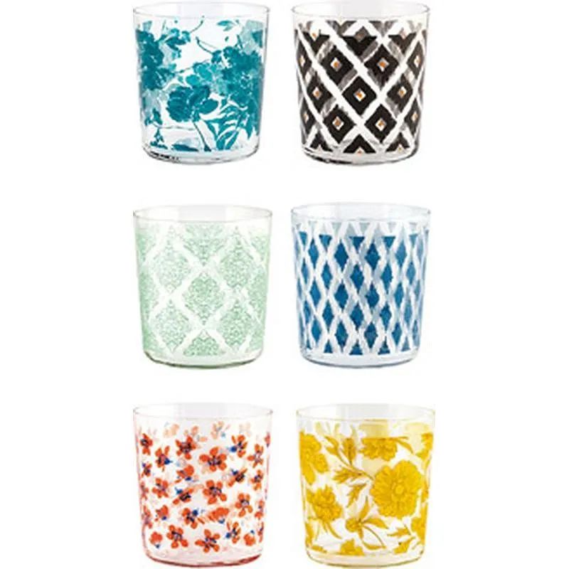 Compra VASO AGUA VIDRIO DECORADO COLOURFUL 35 CL - SURTIDO NON 1124135 al mejor precio