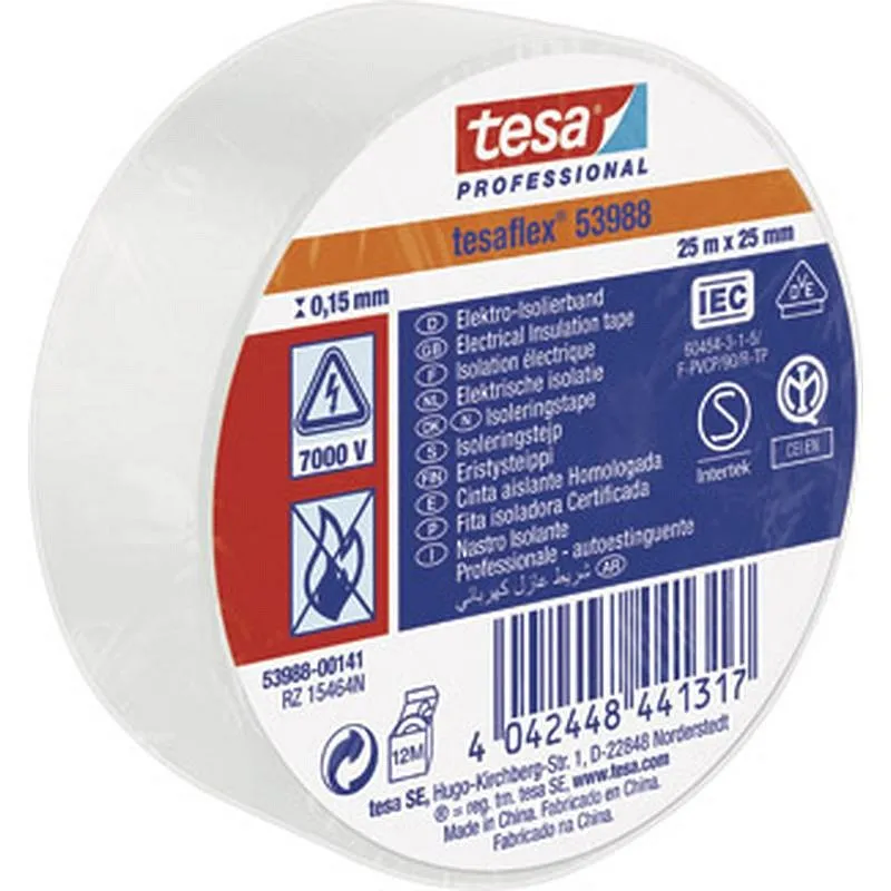 Compra CINTA AISLANTE TESAFLEX BLANCO 25 M X 25 MM TESA TAPE 53988-00141-00 al mejor precio