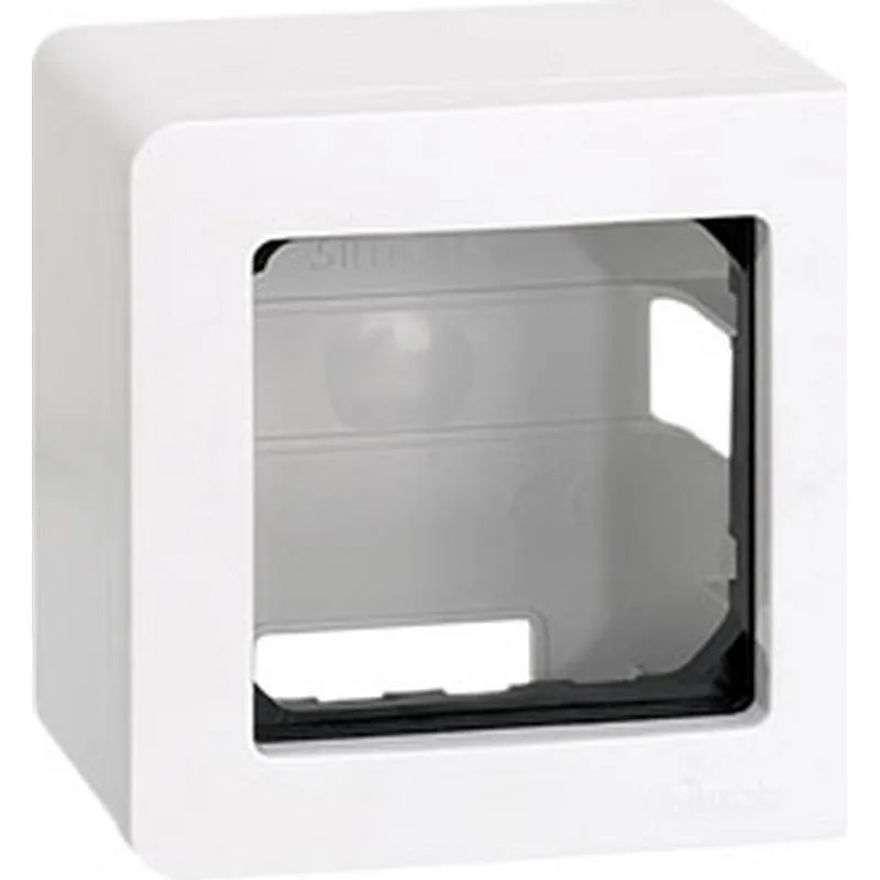 Compra CAJA SUPERFICIE CON MARCO 1 ELEMENTO BLANCO SERIE 27 SIMON G2781135 al mejor precio