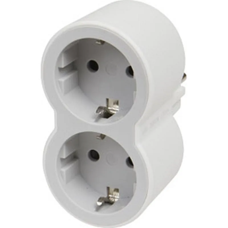 Compra ADAPTADOR FRONTAL DOBLE 10/16A ENTRADA HORIZONTAL BLANCO/GRIS LEGRAND 694516 al mejor precio