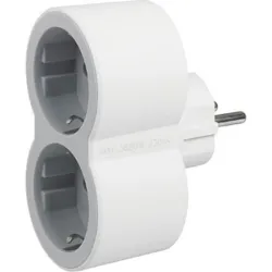 Compra ADAPTADOR FRONTAL DOBLE 10/16A ENTRADA HORIZONTAL BLANCO/GRIS LEGRAND 694516 al mejor precio