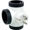 Compra ADAPTADOR TRIPLE ROTATIVO 180º 10/16A LATERAL BLANCO/NEGRO LEGRAND 694521 al mejor precio