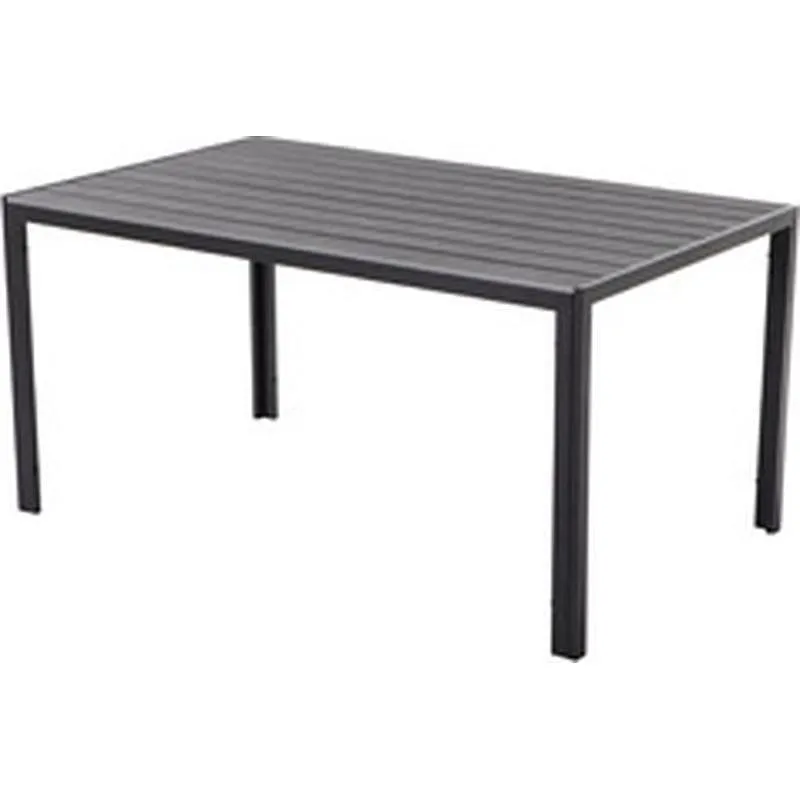 Compra MESA ALUMINIO POLYWOOD NEGRO/GRIS DOUGLAS 150 X 90 CM IMPORT 52337 al mejor precio
