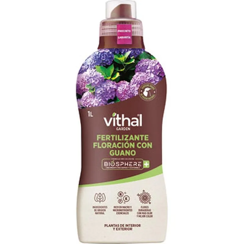Compra FERTILIZANTE FLORACION CON GUANO BIOSPHERE PLUS 1L VITHAL VG06034005 al mejor precio