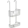 Compra CESTO DUCHA DOBLE CON COLGADOR PARA MAMPARA 28 X 15,5 X 56 CM ALUMINIO TATAY 6604700 al mejor precio