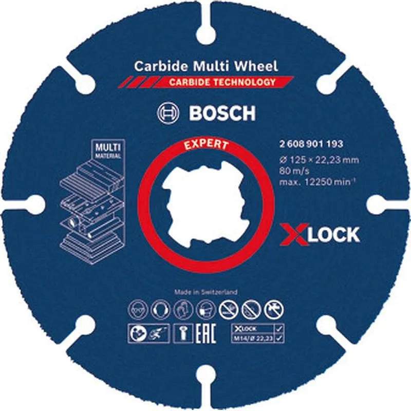 Compra DISCO CORTE MULTIMATERIAL EXPERT MULTIWHEEL X-LOCK diametro 125 X 22,23 MM BOSCH PROFESIONAL 2608901193 al mejor precio