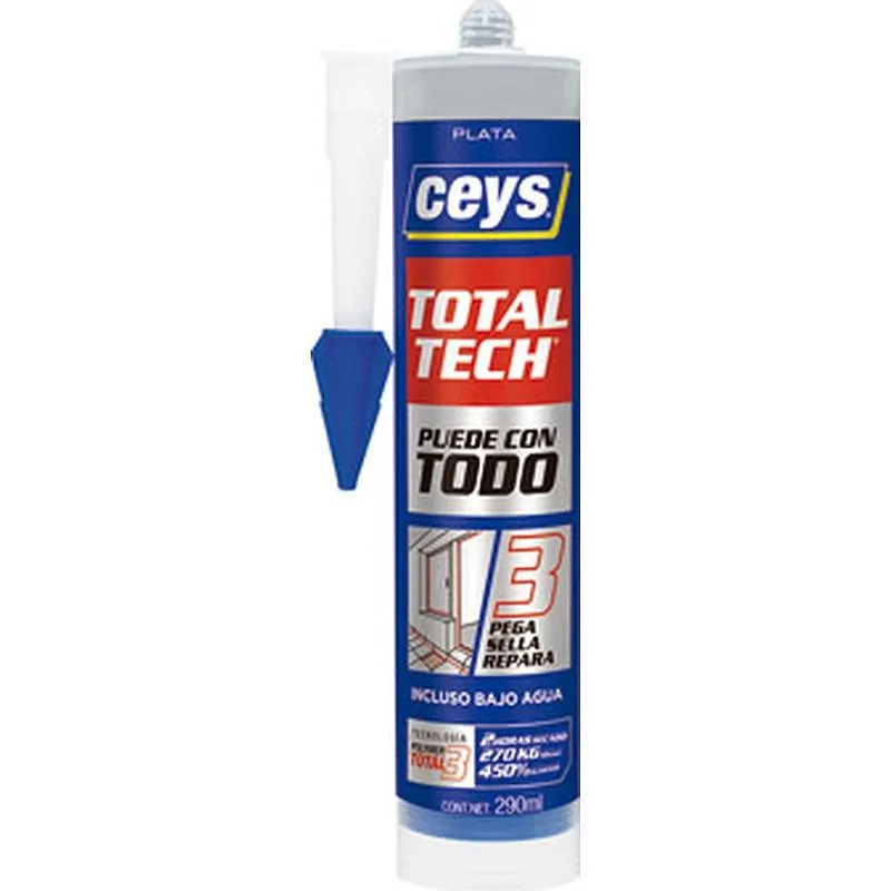 Compra ADHESIVO SELLADOR TOTAL TECH 290 ML PLATA CEYS 507126 al mejor precio