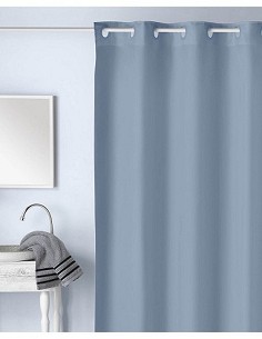 Compra Cortina baño poliester magica azul 180 x 200 cm ATENAS 1040-21 al mejor precio