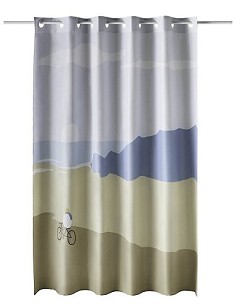 Compra Cortina baño poliester magica estampada beach 180 x 200 cm ATENAS 273 al mejor precio