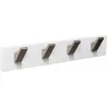 Compra PERCHA PARED MADERA BLANCA 4 GANCHOS INOX MATE NESU 9108BLIN al mejor precio