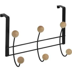 PERCHA SOBREPUERTA NEGRA 6...