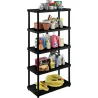Compra ESTANTERIA RESINA NEGRA 5 ESTANTES (INCL) 120 X 45 X 187,5 CM TERRY 1002825 al mejor precio