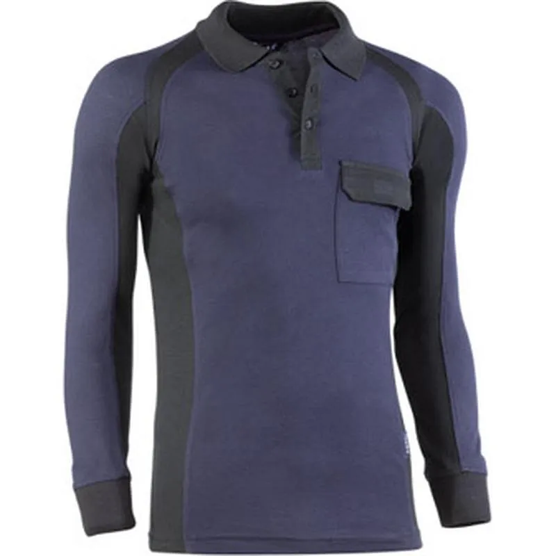 Compra POLO MANGA LARGA FLEX PIQUE MARINO / NEGRO TALLA XXL JUBA 681/XXL al mejor precio