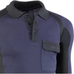 Compra POLO MANGA LARGA FLEX PIQUE MARINO / NEGRO TALLA XXL JUBA 681/XXL al mejor precio