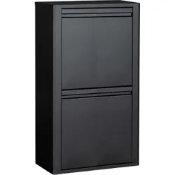 Compra CONTENEDOR BASURA SELECTIVO NEGRO MATE 4 COMPARTIMIENTOS DUETT 998604 al mejor precio