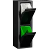 Compra CONTENEDOR BASURA SELECTIVO NEGRO MATE 2 COMPARTIMIENTOS DUETT 998602 al mejor precio