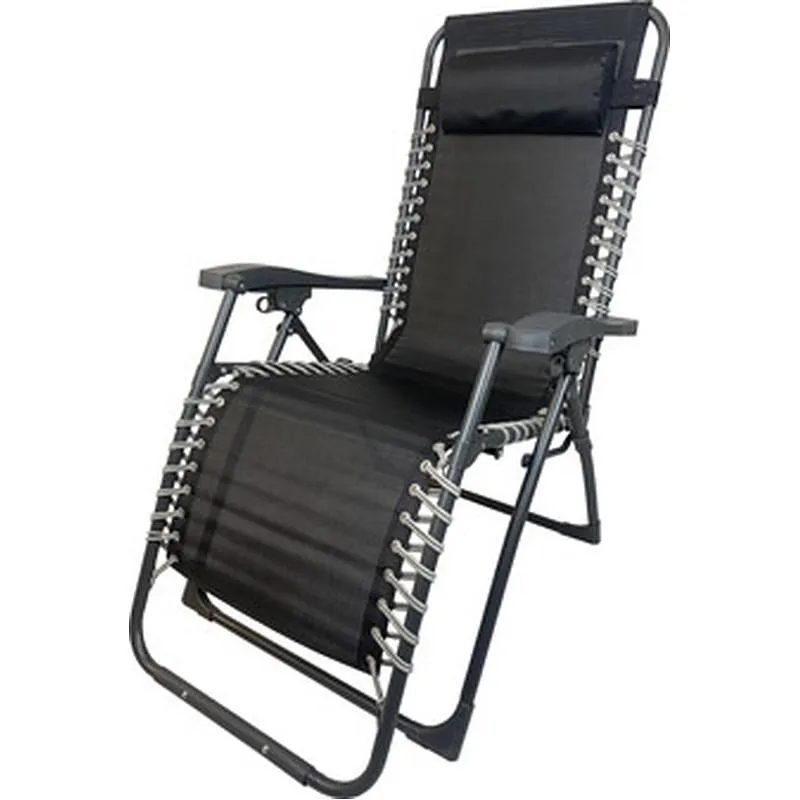 Compra TUMBONA PLEGABLE RELAX CON COJIN ZERO GRAVITY NEGRO IMPORT TGCSTL0423-BLACK al mejor precio