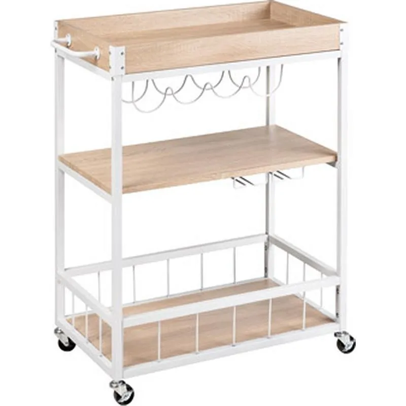 Compra CARRITO DE COCINA RUSTICO BLANCO WENKO 54133100 al mejor precio