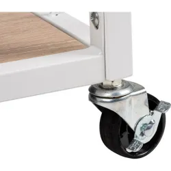 Compra CARRITO DE COCINA RUSTICO BLANCO WENKO 54133100 al mejor precio