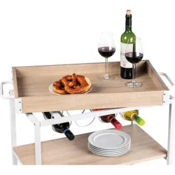 Compra CARRITO DE COCINA RUSTICO BLANCO WENKO 54133100 al mejor precio