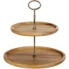 Compra BANDEJA ACACIA 2 NIVELES diametro 26,5 X 26 CM ANDREA MS22055 al mejor precio