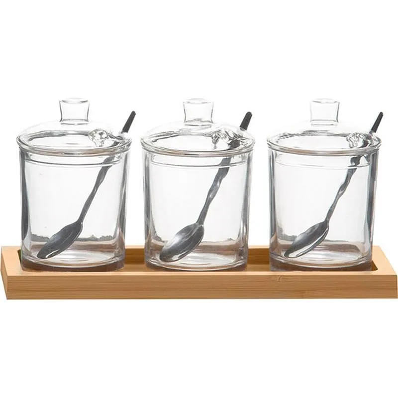 Compra AZUCARERO TRIPLE BASE MADERA SET 3U ANDREA MS72000 al mejor precio