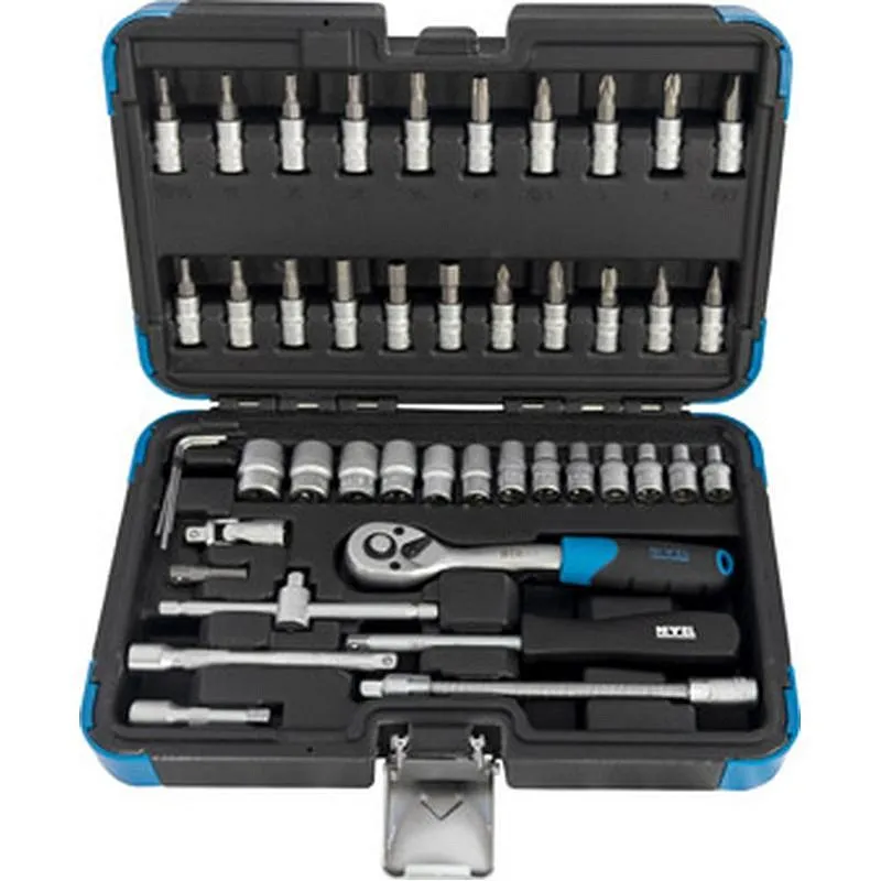 Compra MALETIN DE VASOS Y PUNTAS DE ¼" 46 PIEZAS NIVEL NV9712260 al mejor precio