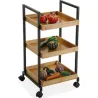 Compra CARRO MULTIUSOS 3 ESTANTERIAS BAMBU 37,5 X 34 X 70 CM NON 21810007 al mejor precio