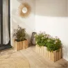 Compra JARDINERA DE MADERA RECTANGULAR BALCON 41 X 28 X 28 CM 5518 al mejor precio