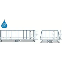 Compra PISCINA OVALADA DESMONTABLE 19.480 L DEPURADORA CARTUCHO TIPO III 610X366X122CM DISEÑO MADERA BESTWAY 5611R al mejor precio