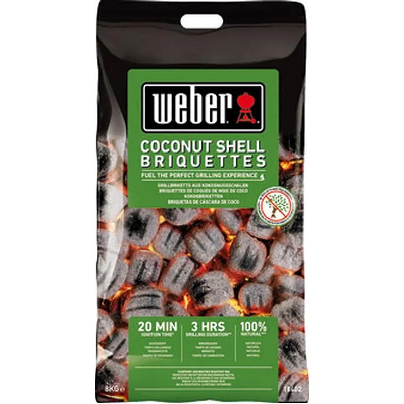 Compra BRIQUETAS CASCARA COCO 4 KG WEBER 18401 al mejor precio