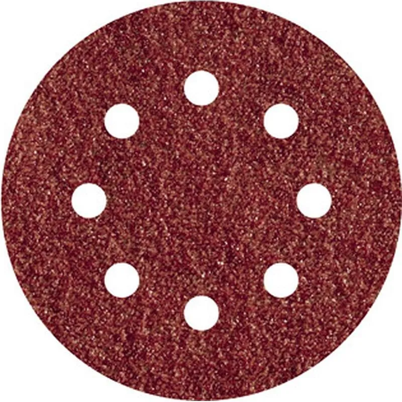 Compra LIJA DISCO ADHERENTE MADERA METAL GR 120 5 UDS diametro 115 8 AGUJEROS WOLFCRAFT 2272000 al mejor precio