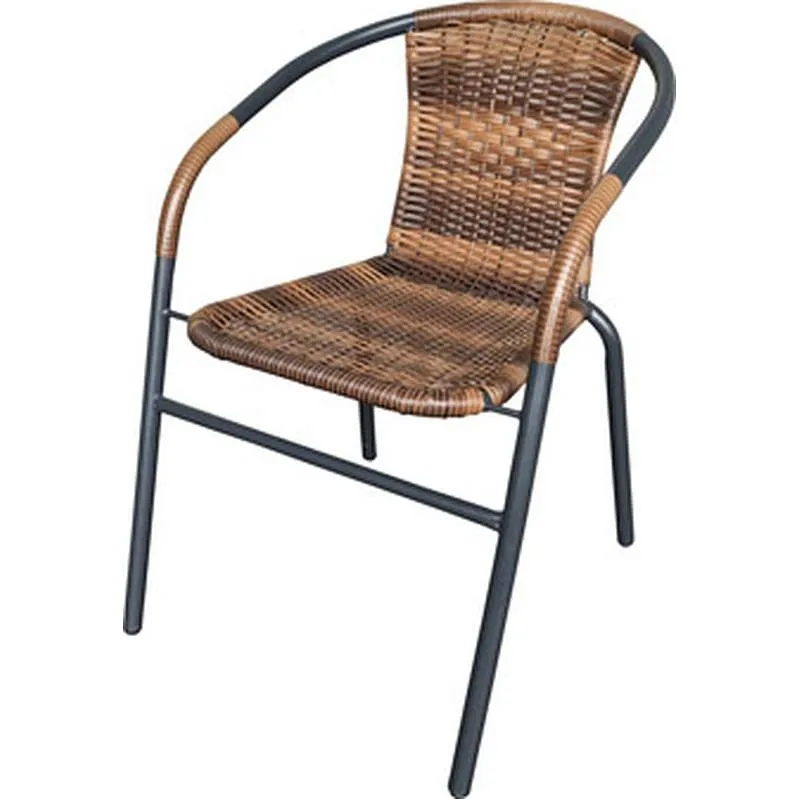 Compra Silla acero ratan sintetico marron atigrado QFPLUS 801234-ART-004/67099 al mejor precio