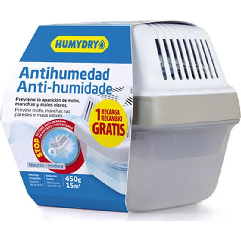 Compra ANTIHUMEDAD DISPOSITIVO + 2 RECARGAS 450 GR HUMYDRY NEUTRO PREMIUM PLUS HUMYDRY EP23100C6-GRIS al mejor precio