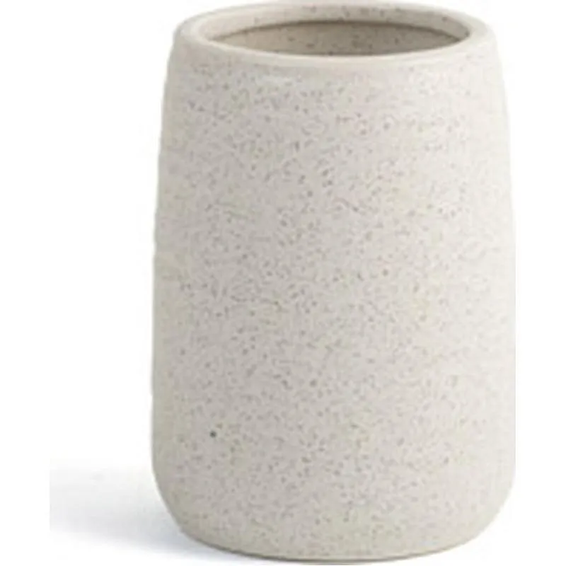 Compra VASO PORTACEPILLO BLANCO CREMA RILIEVO NON 9815001 al mejor precio