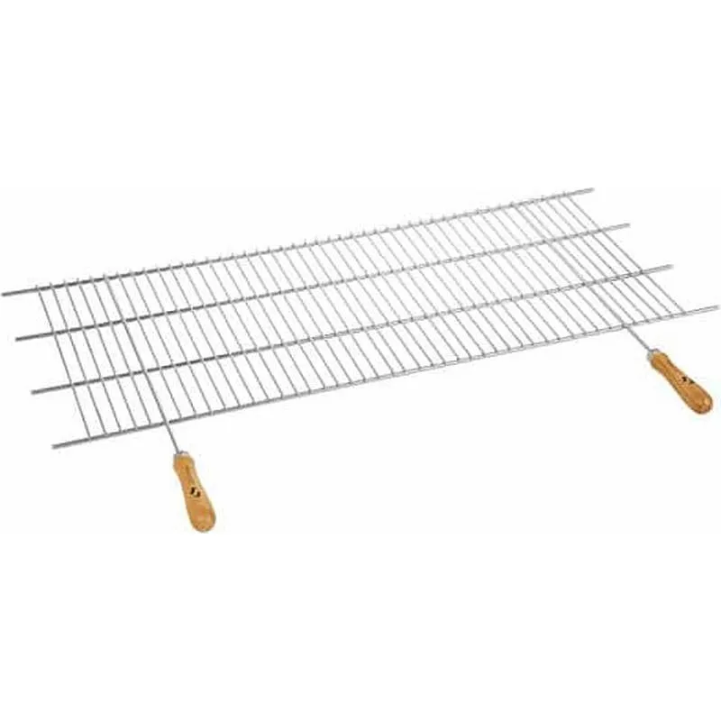 PARRILLA RECORTABLE ZINC MANGO MADERA 100X50 CM (CORTE 82-102 CM) SAUVIC 2485