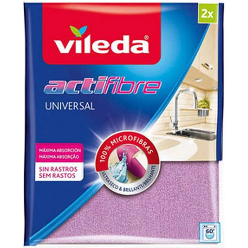 Compra BAYETA UNIVERSAL ACTIFIBRE 2 UDS 29 X 29 CM VILEDA 77600 al mejor precio