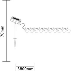 Compra GUIRNALDA LED SOLAR 10 BOMBILLAS MENORCA 3,8 M LUXFORM IL951140 al mejor precio