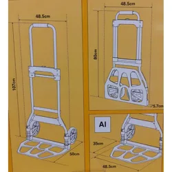 Compra CARRETILLA PLEGABLE BASE ALUMINIO 120KG-107X49X49CM IRONSIDE 197002 al mejor precio