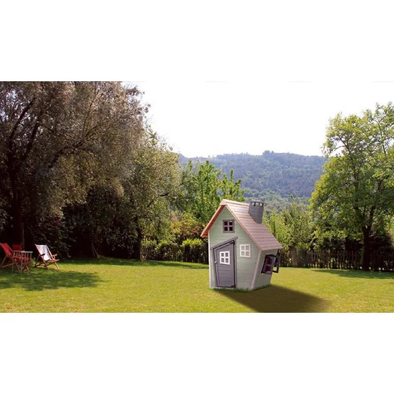 Compra CASETA DE MADERA INFANTIL FANTASY VERDE 120 X 102 X 150 CM GARDIUM KNH1015 al mejor precio