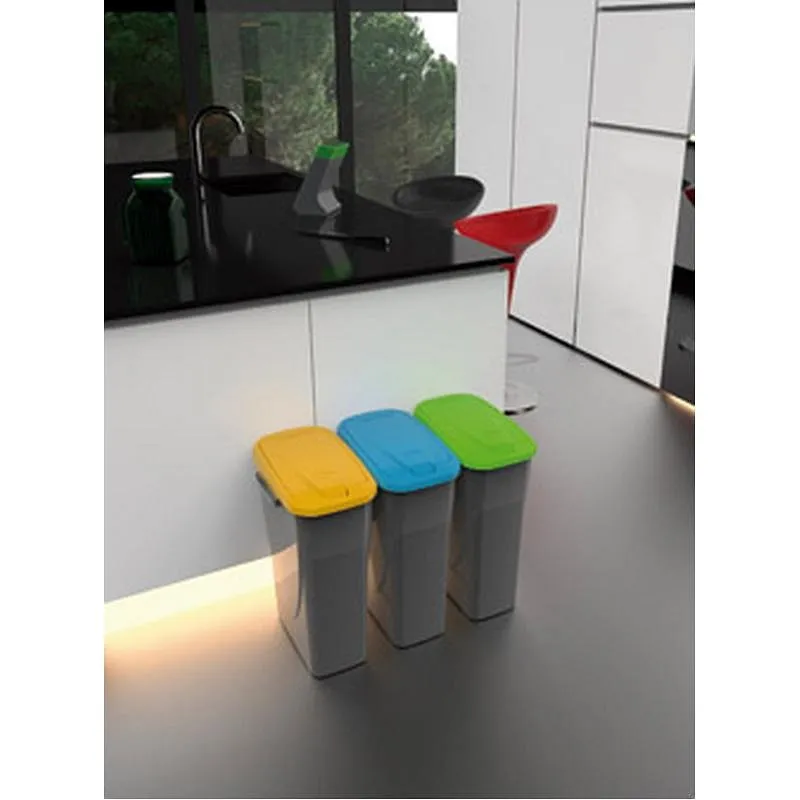 Compra CUBO RECICLAJE ECOBIN 25 L 21,5 X 36 X 51 CM AMARILLO MONDEX PLS 8086/19 al mejor precio