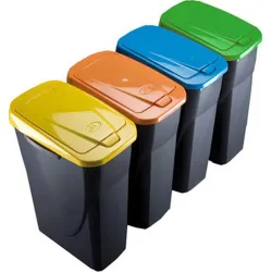 Compra CUBO RECICLAJE ECOBIN 25 L 21,5 X 36 X 51 CM VERDE MONDEX PLS 8086/82 al mejor precio