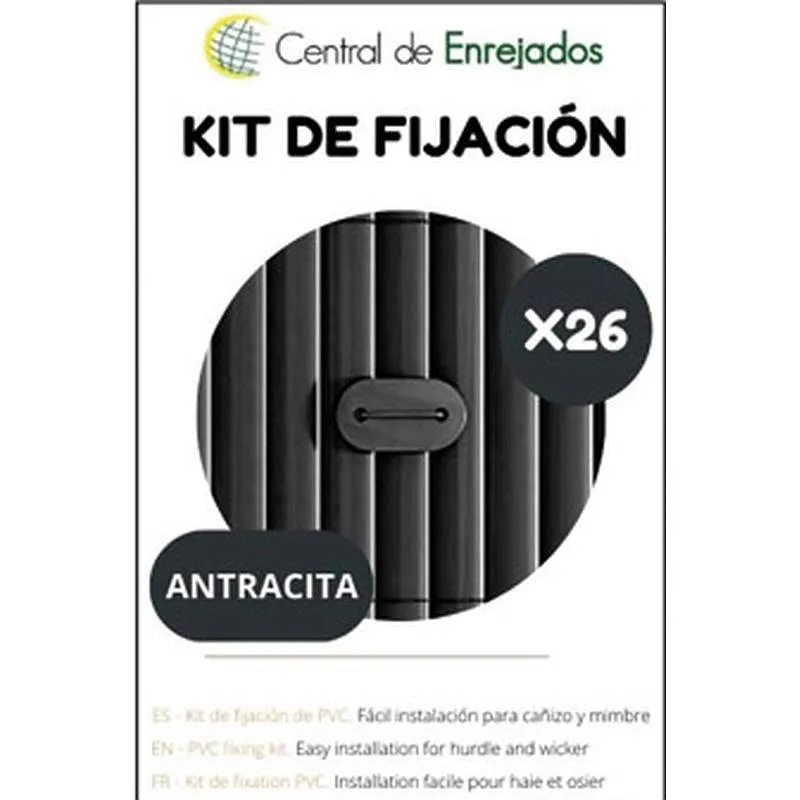 Compra FIJACION CAÑIZO MALLA MIMBRE 26 UNIDADES ANTRACITA CENTRAL DE ENREJADOS FIJACIONAN al mejor precio