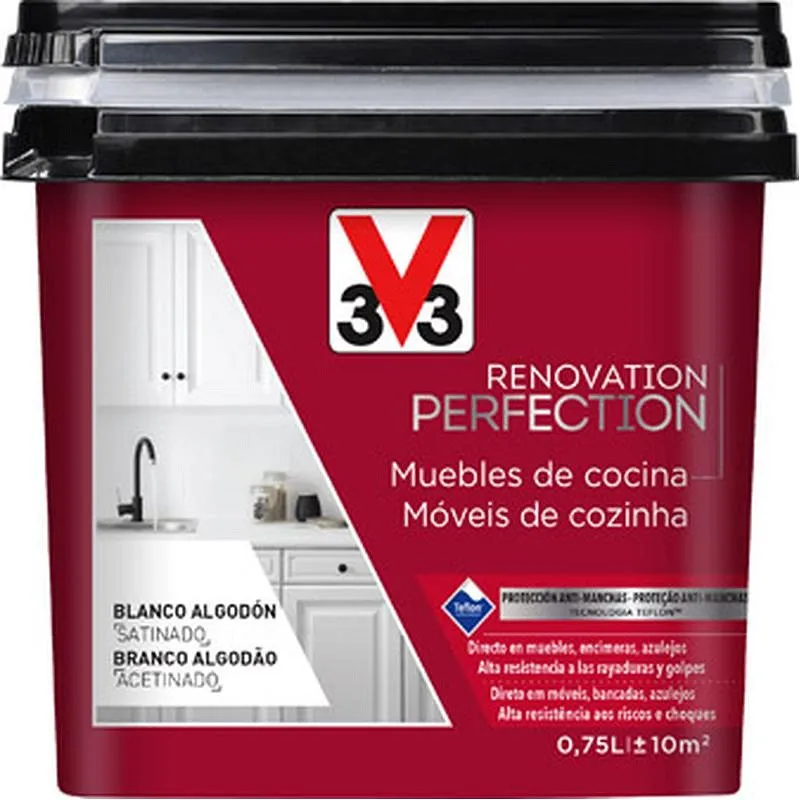 Compra PINTURA RENOVACION COCINAS RENO PERFECTION 750 ML BLANCO ALGODÓN V33 119621 al mejor precio